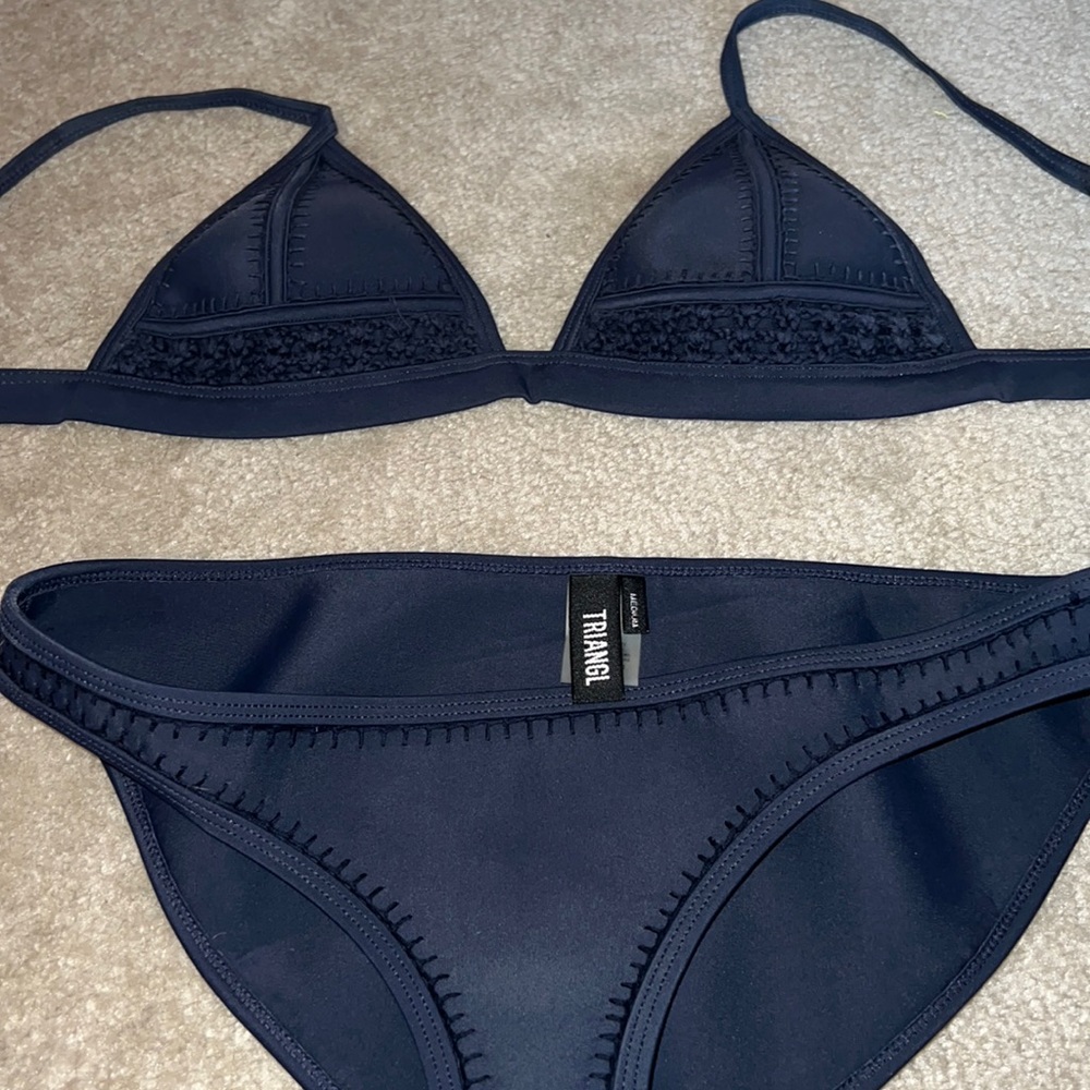 Triangl navy bathing suit